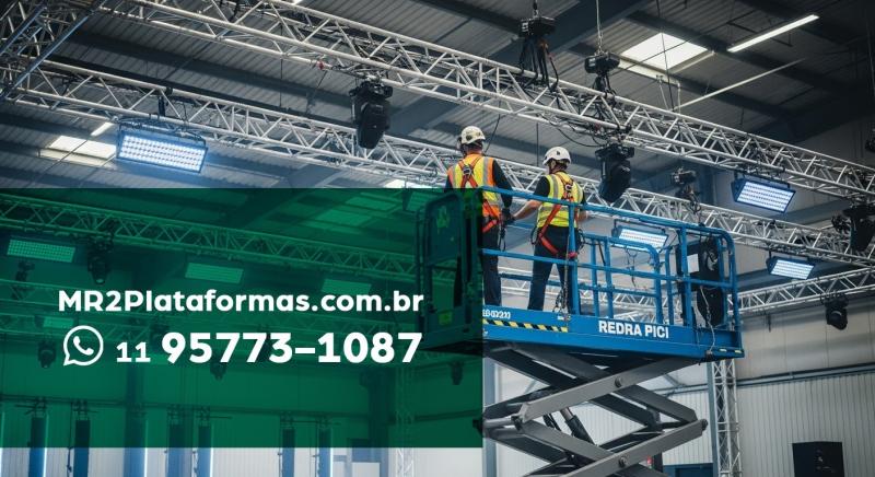 Quais as melhores plataformas elevatórias para montagem de eventos e cenários ?